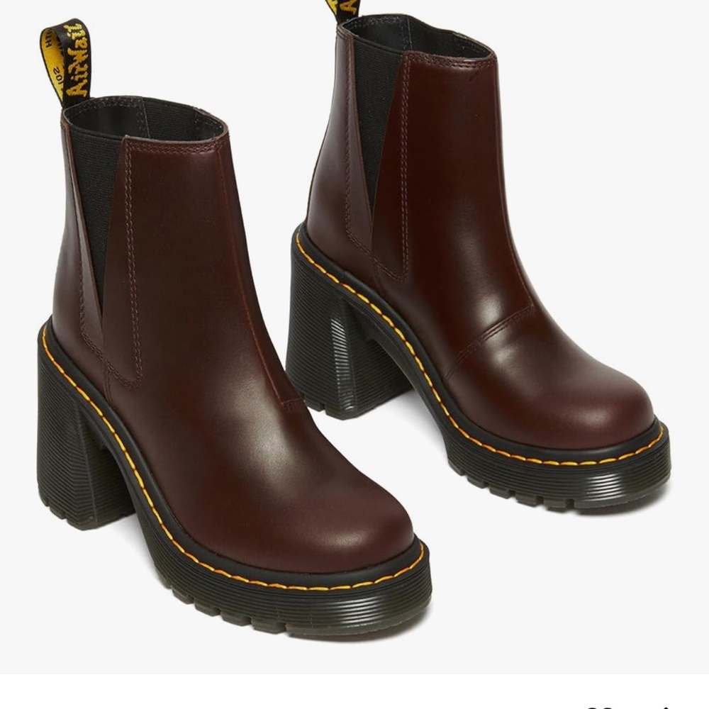 Dr. Martens Women's Burgundy Heeled Boots